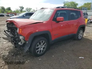 2019 Jeep Renegade Latitude z VIN ZACNJBBB5KPK30611, wystawiony jako Copart lot #57147105 z przebiegiem 102 520 mil mil oraz Szkoda całkowita • Salvage title. Historia ofert i sprzedaży dostępna na DreamBid. Obrazek 1.