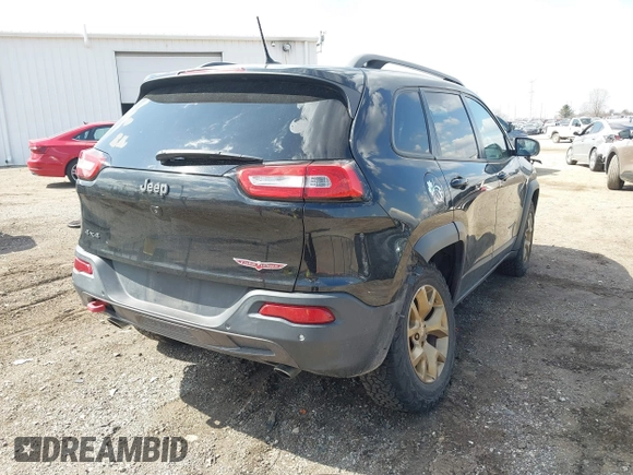 2014 Jeep Cherokee Trailhawk with VIN 1C4PJMBS6EW100500, listed as a IAAI auction lot 41894989 with 131,034 mi miles. Bid and sale history available at carsss.com. Image 4.