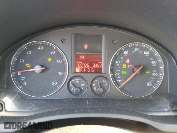2006 Volkswagen Jetta Sedan 2.5L with VIN 3VWSG71K56M740742, listed as a Copart auction lot 42992575 with 180,726 mi miles and Salvage Title. Bid and sale history available at carsss.com. Image 9.
