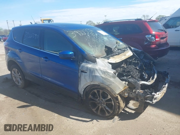 2017 Ford Escape SE with VIN 1FMCU9GD2HUA10771, listed as a IAAI auction lot 39225590 with 56,324 mi miles and . Bid and sale history available at DreamBid. Image 1.