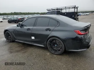 2024 BMW M3 Competition xDrive with VIN WBS43AY0XRFT17144, listed as a Copart auction lot 60822865 with 34,710 mi miles and Salvage title. Bid and sale history available at DreamBid. Image 2.