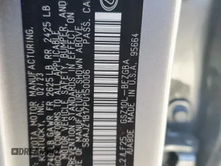 2023 Lexus ES 350 F Sport z VIN 58AJZ1B17PU150006, wystawiony jako Copart lot #49765075 z przebiegiem 22 331 mil mil oraz Szkoda całkowita • Salvage title. Historia ofert i sprzedaży dostępna na DreamBid. Obrazek 12.