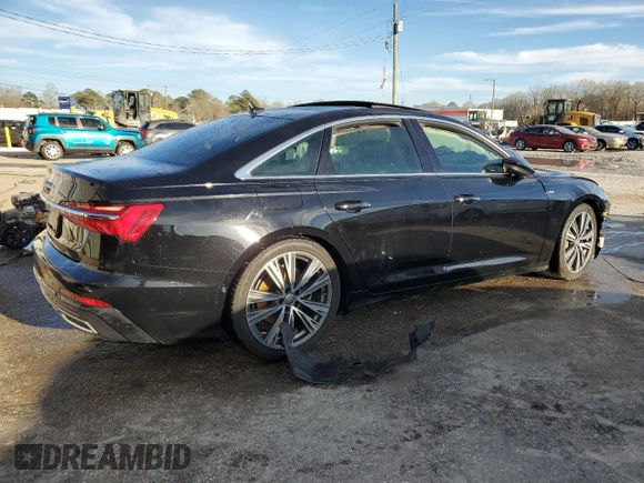 2019 Audi A6 Premium Plus with VIN WAUL2BF28KN068447, listed as a Copart auction lot 48252955 with 93,041 mi miles and Salvage Title. Bid and sale history available at carsss.com. Image 3.