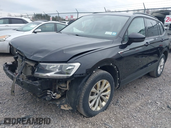 2019 Volkswagen Tiguan S with VIN 3VV0B7AX9KM019775, listed as a IAAI auction lot 41897497 with 61,691 mi miles and . Bid and sale history available at DreamBid. Image 2.
