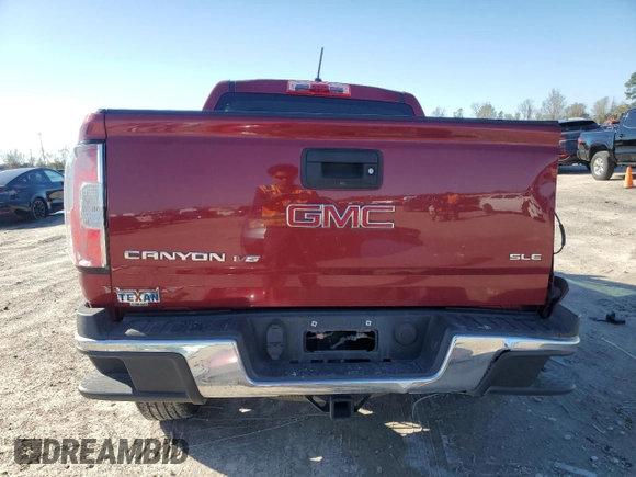 2020 GMC Canyon 2WD SLE with VIN 1GTG5CEN8L1121170, listed as a Copart auction lot 87121844 with 0 mi miles and Salvage Title. Bid and sale history available at carsss.com. Image 6.