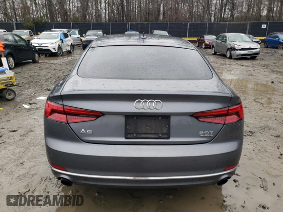2018 Audi A5 Sportback Premium Plus with VIN WAUBNCF57JA011200, listed as a Copart auction lot 81883353 with Not Provided miles. Bid and sale history available at carsss.com. Image 6.