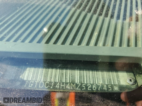1991 GMC Sierra 1500 with VIN 1GTDC14H4MZ526745, listed as a Copart auction lot 82861084 with 227,672 mi miles and Salvage Title. Bid and sale history available at DreamBid. Image 13.