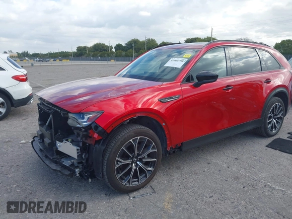 2025 Mazda CX-70 Premium Plus with VIN JM3KJEHA4S1112319, listed as a IAAI auction lot 41908798 with 7,712 mi miles and . Bid and sale history available at DreamBid. Image 18.