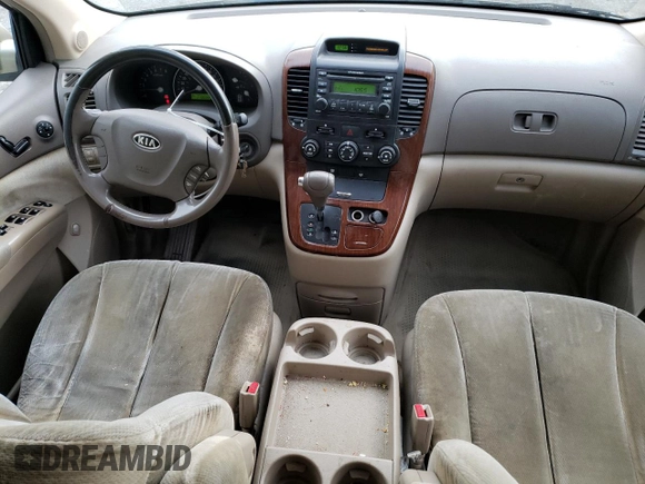 2006 Kia Sedona LX with VIN KNDMB233866080327, listed as a Copart auction lot 74601084 with 219,974 mi miles and Salvage Title. Bid and sale history available at carsss.com. Image 8.