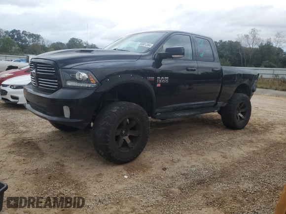 2013 Ram 1500 Sport with VIN 1C6RR7HT3DS516603, listed as a Copart auction lot 80081284 with 98,452 mi miles and Salvage title. Bid and sale history available at DreamBid. Image 1.