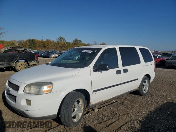 2008 Chevrolet Uplander LS with VIN 1GNDV23178D201554, listed as a Copart auction lot 77306624 with 0 mi miles and Salvage Title. Bid and sale history available at carsss.com. Image 1.