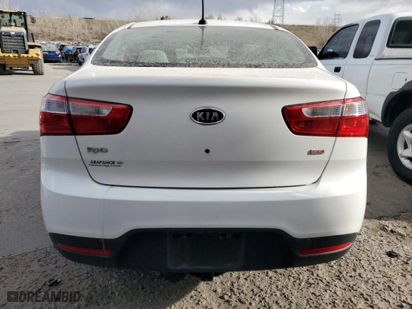 2012 Kia Rio LX with VIN KNADM4A32C6077392, listed as a Copart auction lot 49518665 with 117,358 mi miles and Salvage Title. Bid and sale history available at carsss.com. Image 6.