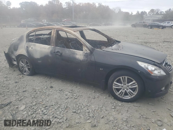 2015 Infiniti Q40 with VIN JN1CV6AR9FM523410, listed as a Copart auction lot 79097934 with Not Provided miles and Salvage Title. Bid and sale history available at carsss.com. Image 4.