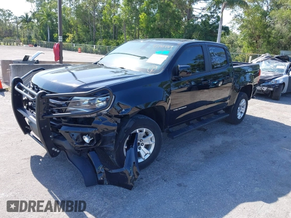 2021 Chevrolet Colorado 2WD LT with VIN 1GCGSCEN1M1131727, listed as a IAAI auction lot 42181484 with 54,764 mi miles and . Bid and sale history available at DreamBid. Image 2.