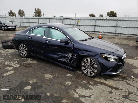 2018 Mercedes-Benz CLA with VIN WDDSJ4EB6JN591940, listed as a Copart auction lot 70586062 with 15,046 mi miles. Bid and sale history available at carsss.com. Image 4.