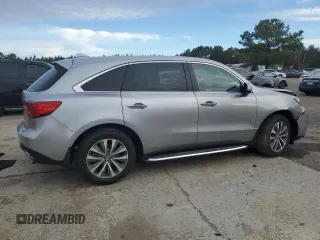 2016 Acura MDX w/Tech with VIN 5FRYD3H41GB008389, listed as a Copart auction lot 42983955 with 0 mi miles and Salvage Title. Bid and sale history available at carsss.com. Image 3.