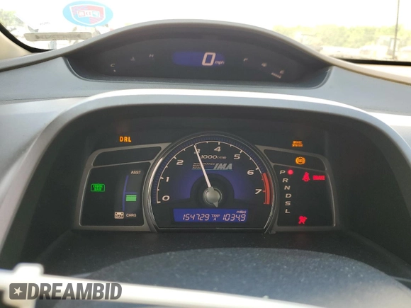2007 Honda Civic with VIN JHMFA36227S017140, listed as a Copart auction lot 60452205 with 154,729 mi miles and Salvage title. Bid and sale history available at DreamBid. Image 9.