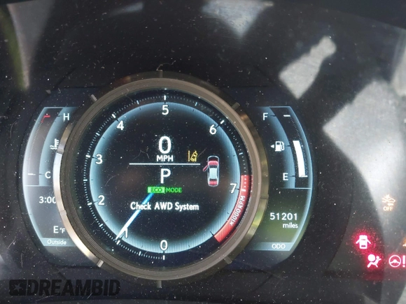 2019 Lexus IS with VIN JTHC81D29K5035258, listed as a IAAI auction lot 41907785 with 51,201 mi miles. Bid and sale history available at carsss.com. Image 7.