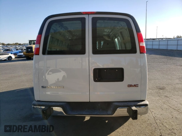 2024 GMC Savana Cargo Van with VIN 1GTW7AFP2R1233742, listed as a Copart auction lot 78205894 with 0 mi miles and Salvage Title. Bid and sale history available at carsss.com. Image 6.