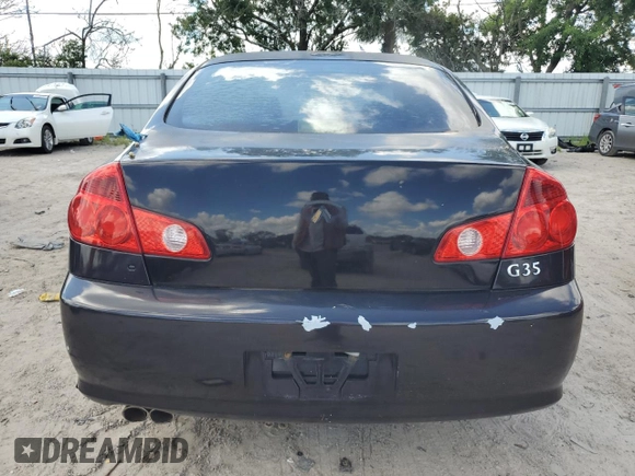 2006 Infiniti G35 with VIN JNKCV51E56M522466, listed as a Copart auction lot 69492274 with Not Provided miles and Clean Title. Bid and sale history available at DreamBid. Image 6.