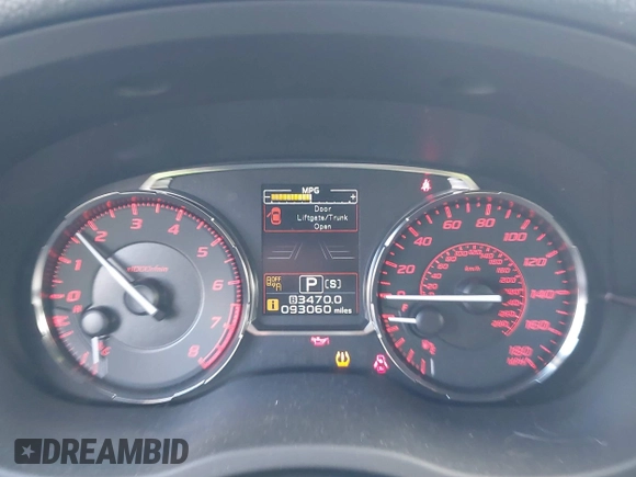 2017 Subaru WRX Limited with VIN JF1VA1N6XH8814620, listed as a IAAI auction lot 41357591 with 93,060 mi miles. Bid and sale history available at carsss.com. Image 7.