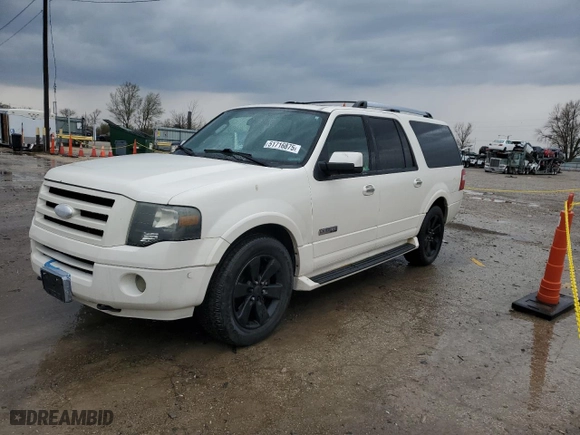 2007 Ford Expedition EL Limited with VIN 1FMFK20537LA01840, listed as a Copart auction lot 51716875 with 261,325 mi miles and Salvage Title. Bid and sale history available at carsss.com. Image 1.