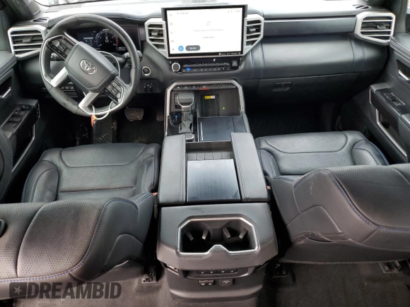 2023 Toyota Tundra 2WD Platinum with VIN 5TFNA5AB5PX026479, listed as a Copart auction lot 83395714 with 13,056 mi miles and Non Repairable. Bid and sale history available at carsss.com. Image 8.