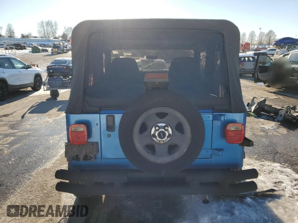 1995 Jeep Wrangler S with VIN 1J4FY19P0SP210031, listed as a Copart auction lot 88065825 with 279,604 mi miles and Salvage Title. Bid and sale history available at carsss.com. Image 6.