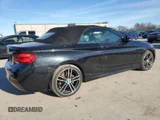 2020 BMW 2 Series 230i with VIN WBA2M7C01L7E59616, listed as a Copart auction lot 88319025 with 36,890 mi miles and Salvage Title. Bid and sale history available at carsss.com. Image 3.