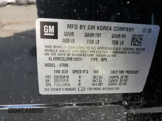 2021 Buick Encore GX Preferred z VIN KL4MMCSL5MB126311, wystawiony jako Copart lot #54846185 z przebiegiem Nie podano mil oraz Szkoda całkowita • Salvage title. Historia ofert i sprzedaży dostępna na DreamBid. Obrazek 12.