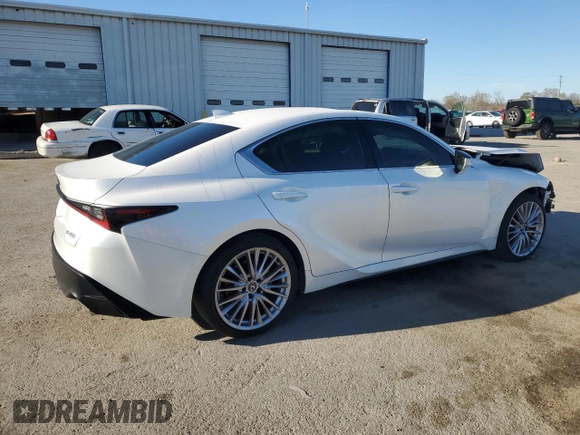 2023 Lexus IS with VIN JTHDA1D20P5123910, listed as a Copart auction lot 49429445 with 18,477 mi miles and Salvage Title. Bid and sale history available at carsss.com. Image 3.