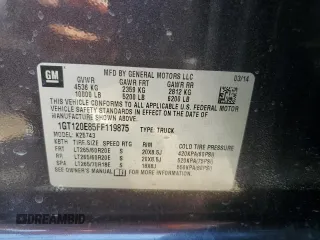 2015 GMC Sierra 2500HD available WiFi Denali with VIN 1GT120E85FF119875, listed as a Copart auction lot 76104944 with 273,795 mi miles and Salvage Title. Bid and sale history available at carsss.com. Image 13.