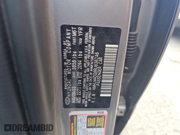 2024 Hyundai Elantra SEL z VIN KMHLM4DG8RU636246, wystawiony jako IAAI lot #42808858 z przebiegiem 37 872 mil mil oraz . Historia ofert i sprzedaży dostępna na DreamBid. Obrazek 17.