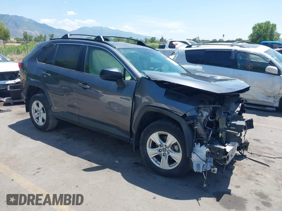 2019 Toyota RAV4 Hybrid LE with VIN JTMLWRFV1KD501638, listed as a IAAI auction lot 42590717 with 46,277 mi miles and . Bid and sale history available at DreamBid. Image 1.