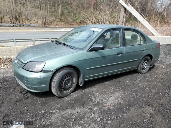2003 Honda Civic LX with VIN 2HGES16593H603748, listed as a Copart auction lot 51792255 with 259177 miles and Salvage Title. Bid and sale history available at carsss.com. Image 1.