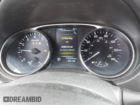 2016 Nissan Rogue SL with VIN 5N1AT2MVXGC808860, listed as a IAAI auction lot 41929897 with 118,209 mi miles and . Bid and sale history available at DreamBid. Image 7.