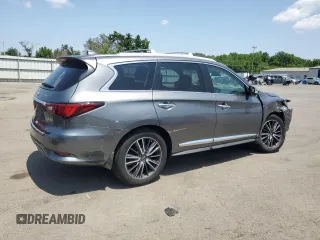 2019 Infiniti QX60 Luxe with VIN 5N1DL0MM1KC504950, listed as a Copart auction lot 61621525 with 95,199 mi miles and Salvage title. Bid and sale history available at DreamBid. Image 3.