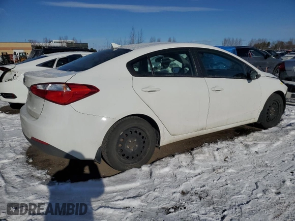 2015 Kia Forte LX with VIN KNAFX4A64F5405545, listed as a Copart auction lot 87821285 with 163,130 mi miles and Salvage Title. Bid and sale history available at DreamBid. Image 3.