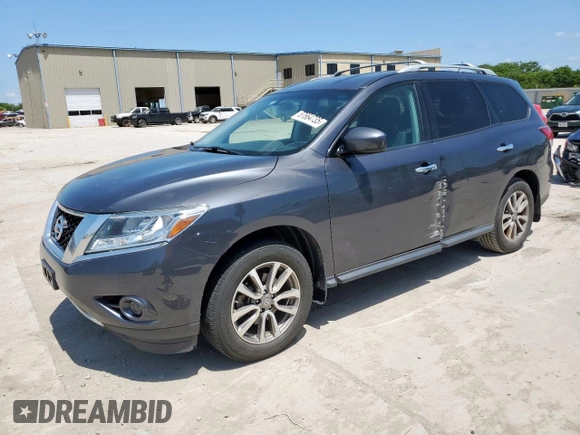 2014 Nissan Pathfinder S z VIN 5N1AR2MM3EC656875, wystawiony jako Copart lot #57664735 z przebiegiem 219 113 mil mil oraz Szkoda całkowita • Salvage title. Historia ofert i sprzedaży dostępna na DreamBid. Obrazek 1.