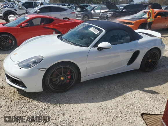 2022 Porsche 718 Boxster GTS 4.0 z VIN WP0CD2A85NS228315, wystawiony jako Copart lot #77248204 z przebiegiem Nie podano mil oraz Nie do naprawy. Historia ofert i sprzedaży dostępna na DreamBid. Obrazek 1.
