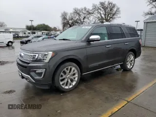 2019 Ford Expedition Platinum with VIN 1FMJU1MT4KEA06243, listed as a Copart auction lot 86574524 with 28,628 mi miles and Salvage Title. Bid and sale history available at carsss.com. Image 1.