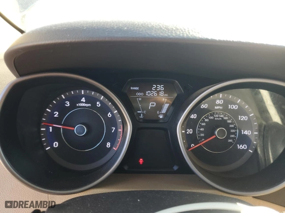 2013 Hyundai Elantra Limited PZEV with VIN 5NPDH4AE0DH231565, listed as a Copart auction lot 47442315 with 102,618 mi miles and Salvage Title. Bid and sale history available at carsss.com. Image 9.