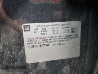 2011 Buick Regal CXL RL2 with VIN 2G4GP5EC1B9177848, listed as a Copart auction lot 81767034 with Not provided miles and Clean title. Bid and sale history available at DreamBid. Image 13.