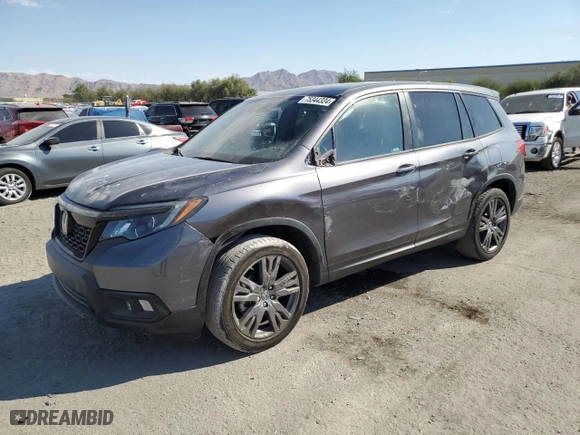2020 Honda Passport EX-L with VIN 5FNYF7H57LB002490, listed as a Copart auction lot 75344324 with 49,444 mi miles and Salvage Title. Bid and sale history available at carsss.com. Image 1.