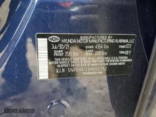 2022 Hyundai Sonata Limited with VIN 5NPEH4J23NH137952, listed as a Copart auction lot 85369364 with 25,510 mi miles and Non Repairable. Bid and sale history available at carsss.com. Image 13.