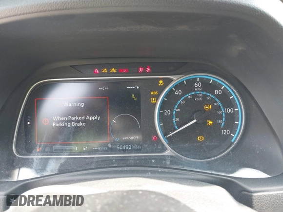 2020 Nissan LEAF SV with VIN 1N4AZ1CP0LC306567, listed as a IAAI auction lot 42429942 with 50,492 mi miles and . Bid and sale history available at DreamBid. Image 7.
