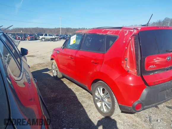 2014 Kia Soul + with VIN KNDJP3A57E7738520, listed as a IAAI auction lot 41761602 with 91,138 mi miles. Bid and sale history available at carsss.com. Image 14.