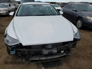 2022 Hyundai Sonata Hybrid Blue with VIN KMHL24JJ0NA037651, listed as a Copart auction lot 76569394 with 181,681 mi miles and Salvage Title. Bid and sale history available at carsss.com. Image 5.