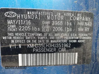 2017 Hyundai Elantra GT with VIN KMHD35LH3HU351962, listed as a IAAI auction lot 41938974 with 114,178 mi miles. Bid and sale history available at carsss.com. Image 9.