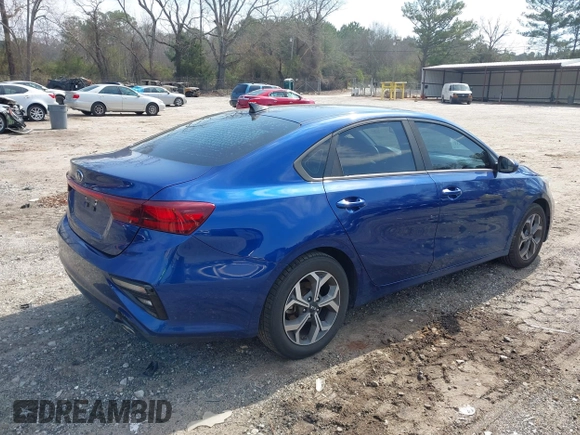 2020 Kia Forte LXS with VIN 3KPF24ADXLE191127, listed as a IAAI auction lot 41790619 with 53,777 mi miles. Bid and sale history available at carsss.com. Image 4.